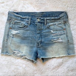 American Eagle Distressed Denim Shorts Size 8